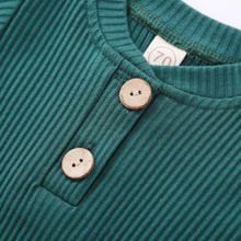 Load image into Gallery viewer, Infant Newborn Baby Spring Autumn Ribbed Solid Clothes Sets Long Sleeve Bodysuits , Elastic Pants 2PCs