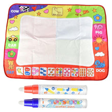 Load image into Gallery viewer, 1-6 Years Children Kids Baby Drawing Educational Water Mat Drawing Painting Toddler Board/ Charpet With Magic Water Pen Gift 45.5 X 29cm (White)