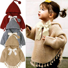 Load image into Gallery viewer, New Luxury Modern Toddler Baby Girl Knitted Tassel Pullover Coat Jacket Outwear Winter Clothes For Girls