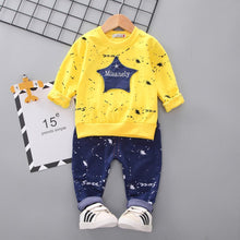 Load image into Gallery viewer, Baby Boys Costume Letter Tracksuit Tops Pants 2PCS Children Boy spring Outfits In Modern Sport Deisgn Made for Kids