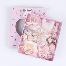 Load image into Gallery viewer, Luxury ModernBaby Girl Headband Set 18Pcs for Children's Turban Darling Bows Kids Headwear Elastic Hair Bands Clips Hairpins Sets