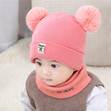 Load image into Gallery viewer, Modern Luxury Children Hats Pom Pom Ball Hat Kids Warm Wool Hooded Hat Baby Scarves Toddler Caps For Kids