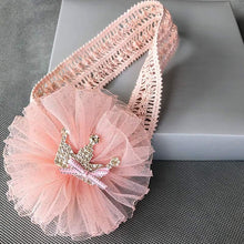 Load image into Gallery viewer, ILuxury Handmade Infant Child Hair Band Three-dimensional Alloy Rhinestone Crown Headdress Elastic Headband Turban For Baby Girls