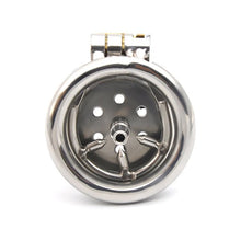 Load image into Gallery viewer, CHASTE BIRD Super Small Stainless Steel Male Cock Penis Trumpet Cage Chastity Device Anti-Off Ring Urethral Catheter V4 Lock