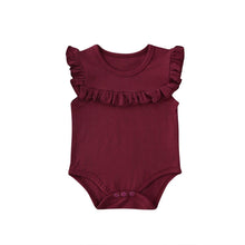 Load image into Gallery viewer, Newborn Baby Girl Clothes Ruffled Sleeveless Bodysuit Solid Playsuit Jumpsuit Outfits For Girls