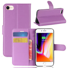 Load image into Gallery viewer, Phone Case For IPHONE 7 8 Plus Wallet Case Flip Leather Back Cover For IPHONE7 IPHONE8 IPHONE 7plus 8plus Simple Case Foldable Case Leather Case Flip Phone Cover Case