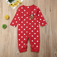Load image into Gallery viewer, My First Christmas Baby Boy Girl Rompers Newborn Infant Baby Cartoon Deer Red Jumpsuit 0-18M For Girls and Boys For Christmas