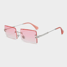 Load image into Gallery viewer, Fashion Rimless Women Trendy Small Rectangle Sunglasses With High Quality metal frame And UV400 Protection