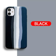 Load image into Gallery viewer, Luxury Rainbow Silicone Case For iPhone 11 X Xr Xs Max Case 12 11 Pro Max 6 6s 7 8 Plus Modern Colorful Shockproof Back Cover Rainbow Color Soft Silicon Back Cover Case