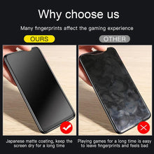 Load image into Gallery viewer, 2pcs Matte Tempered Glass For Iphone 12 Pro Max Glass For Iphone 13 12 11 Pro Xs Max X Xr 6 7 8 Plus Screen Protector Film Full Coverage Anti Glare 9h Hardness No Fingerprint Screen Protector Guard