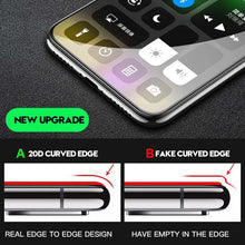 Load image into Gallery viewer, 20D Full Cover Tempered Glass For iPhone 11 12 13 mini Pro X XR XS Max Screen Protector For iPhone 6 7 8 Plus SE Protective Film HD Clear Easy Installation Frame 9H Hardness Bubble Free Anti-Scratch & Anti-Fingerprint