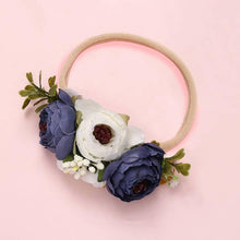 Load image into Gallery viewer, Modern Fashion Floral Headband Newborn Baby Elastic Hairbands Pearl Fresh Style Bow Knot For Girls