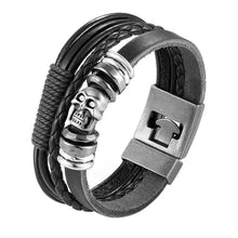 Load image into Gallery viewer, Trendy Modern Jewelry Leather Bracelet Men Braided Multilayer Anchor Bracelets Ladies Rope Chain for Male Jewelry Classic Style
