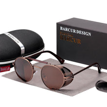 Load image into Gallery viewer, Luxury Round Metal Polarized Steampunk Round Sunglasses Retro sun glasses Glasses Vintage Style For Men and Women With UV400 Protection