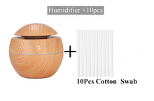 Load image into Gallery viewer, Ultrasonic Air Humidifier Wood Essential Aroma Oil Diffuser With LED Light Electric Aromatherapy Mist Maker