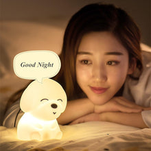 Load image into Gallery viewer, Dog LED Night Light Touch Sensor Remote Control Colors USB Rechargeable Silicone Puppy Lamp For Children Kids Baby Perfect Gift