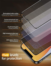 Load image into Gallery viewer, 3Pcs Privacy Tempered Glass For iPhone 14 13 12 11 Pro XS Max XR Anti-Spy Screen protectors For iPhone 7 8 Plus SE2020 Glass Privacy Screen Protector Anti-Spy Tempered Glass Film Anti-Scratch 9H HD Screen Protector for iPhone