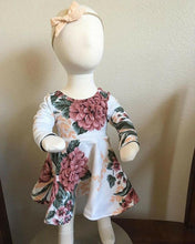 Load image into Gallery viewer, Newborn Infant Baby Girls Dress Floral Kids with Long Sleeve Dress +Headband Outfits Set Clothes Modern Dress for Girls