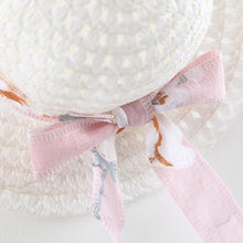Load image into Gallery viewer, Luxury Modern Elegant Summer Bow Print Dress With Hat 2 piece Baby Clothes Suits Newborn Toddler Dress