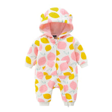 Load image into Gallery viewer, Baby Rompers Long Sleeve Zip Hooded Jumpsuits Playsuits for Toddler Boy/Girl For Autumn and Winter Season