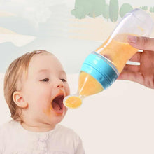 Load image into Gallery viewer, NEW Baby Feeding Bottle Spoon With Silicone Spoon Newborn Infant Squeeze Spoon Toddler Supplement food Bottle Feeder For Kids and Baby
