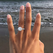 Load image into Gallery viewer, Wedding Engagement Promise Rings For Women Female Silver Color Women's Ring With Stone Zirconia Aesthetic Accession Jewelry R319