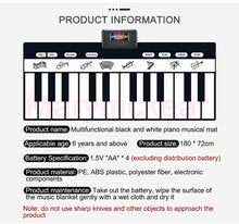 Load image into Gallery viewer, Electronic Musical Piano Mat Keyboard Baby Crawling Touch Play Game Carpet Mat Educational Musical Instrument Toy For Kids