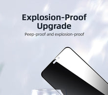 Load image into Gallery viewer, 3Pcs Best Privacy 9H Tempered Glass For iPhone 11 12 13 14 Pro Mini XS MAX X XR 6S 7 8 Plus SE Anti Spy Peep Screen Protector Anti-Spy Anti-Peeping Tempered Glass Screen Film for iPhone