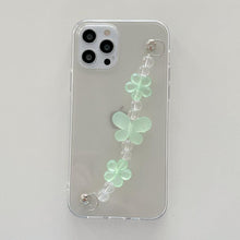 Load image into Gallery viewer, Butterfly Chain Flower Bracelet Chain Phone Case For iPhone 13 12 11 Pro XS Max X XR 7 8 Plus Cute Transparent Back Cover Phone Case For iphone 14Pro 12Mini 13 Pro 6 7 8 plus X XR XS Max SE Soft Fashion Bracelet Clear Protective Cover