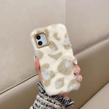 Load image into Gallery viewer, Fashion Plush Leopard Phone Case For Iphone 11 Pro Max Xs Max X Xr Cases Furry Fluffy Warm Cover For Iphone 6 6s 7 8 Plus Case Women Fashion Faux Fur Case For Iphone