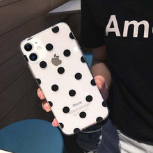 Load image into Gallery viewer, Transparent Phone Case For iPhone 13 12 11 14 Pro Little Dots Love Heart Clear Back Cover Vintage Women Girls Soft Anti-Scratch Protective Cases for iPhone