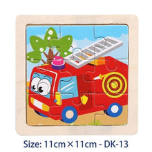 Load image into Gallery viewer, 38 Style Cartoon Wooden Puzzle Children Animal/ Vehicle Toy For 2-6 Year Baby Early Educational Toys for Kids