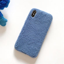 Load image into Gallery viewer, Fashion Lady Gift Case For Iphone Xs Max Xr X 11 Pro Max Se Furry Fluffy Warm Cover For Iphone 6 7 8 Plus Soft Phone Case Flexible Silicon Soft Fluffy Furry Shockproof Protective Phone Case For Iphone
