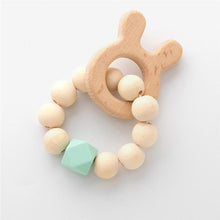 Load image into Gallery viewer, Modern Baby Silicone Wooden Nursing Bracelets Wood Teether Silicone Beads Teething Wood Rattles Toys for Baby