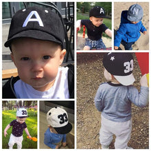 Load image into Gallery viewer, Baby Boy Hat Letter Kids Baseball Cap Cotton Adjustable Sun Hats Girls Peaked Caps Summer Winter In Modern Design