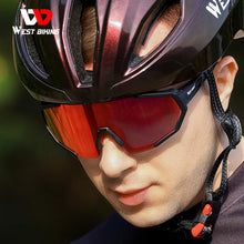 Load image into Gallery viewer, WEST BIKING Professional Polarized 3 Lens Cycling Glasses MTB Road Bike Sport Sunglasses Bike Eyewear UV400 Bicycle Goggles
