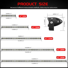 Load image into Gallery viewer, CO LIGHT 10D 10 20 30 inch 52W 104W 156W LED Work Light Bar Combo 4x4 Offroad LED Light Bar for Tractor Boat 4WD 4x4 Trucks ATV