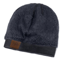 Load image into Gallery viewer, Unisex URGENTMAN Labal Winter Hats Solid Color Knitted Hats For Men And Women Beanie Cap Outdoor Add Fur Lining Warm Sports Hats