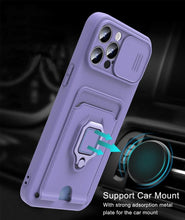 Load image into Gallery viewer, Lightweight Heavy Duty Protective Case With Rotatable Kickstand Ring For iPhone 13 14 Case Magnetic Ring Holder Cover for iPhone 12 11 14 Pro Wallet Card Armor iphone Case