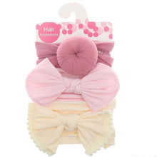 Load image into Gallery viewer, Fashion Baby Nylon Bow Headband Newborn Bowknot Round Ball Head wrap Flower Turban Girls Hair Bands Bow For Kids