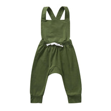 Load image into Gallery viewer, Newborn Baby Girl Boy Backless Striped Ruffle Romper Overalls Jumpsuit Clothes In Retro Syle For Boys And Girls