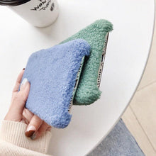 Load image into Gallery viewer, Fashion Lady Gift Case For Iphone Xs Max Xr X 11 Pro Max Se Furry Fluffy Warm Cover For Iphone 6 7 8 Plus Soft Phone Case Flexible Silicon Soft Fluffy Furry Shockproof Protective Phone Case For Iphone