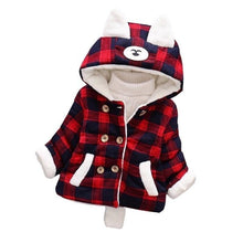 Load image into Gallery viewer, Luxury Newborn Children Plus Cute Hooded Cotton Jacket Infant Clothing for Baby Girls In Elegant Colorful Design For Winter