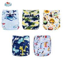 Load image into Gallery viewer, Modern Luxury Printed Baby Nappy 5pcs/Lot Washable Diapers Good Quality Pocket Diaper For Kids