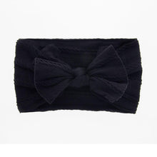 Load image into Gallery viewer, Big Bow Soft Nylon Headbands Flower Print Nylon Turban Hairband Oversize Bunny Bow For Baby Kids