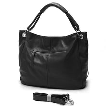 Load image into Gallery viewer, Zency Black White Bag 100% Soft Genuine Leather Tassel Women's Handbag Ladies Shoulder Bags Messenger Satchel Crossbody Purse