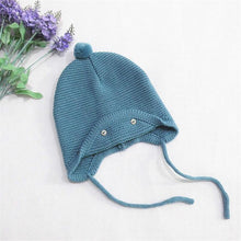 Load image into Gallery viewer, Cute Big Hair Ball Cap For Baby Cotton Knitted Caps for Girls/Boys Warm Woolen Hood Caps Toddler Hats For Winter