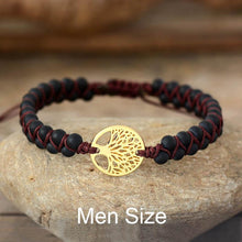 Load image into Gallery viewer, Modern handmade Luxury Tree Charm Bracelets African Japser String Braided Bracelets Lover Jewelry Gift For Men and Women