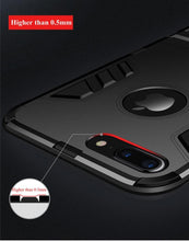 Load image into Gallery viewer, Luxury Black Cool Armor Case For iPhone 8 7 6 6S Plus 5 5s Shockproof Case For iPhone X XS MAX XR Stand Cover Case Heavy Duty Shockproof Armor Dual Layer Protection Back Case Cover