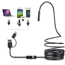 Load image into Gallery viewer, 7 MM IP67 Waterproof Endoscope Camera 6 LEDs Adjustable USB Android Flexible Inspection Borescope Cameras for Phone PC
